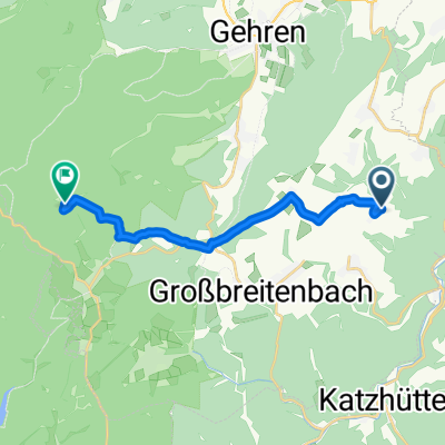 Ortsstraße 52, Wildenspring nach Ochsenbacher Mühle, Neustadt am Rennsteig