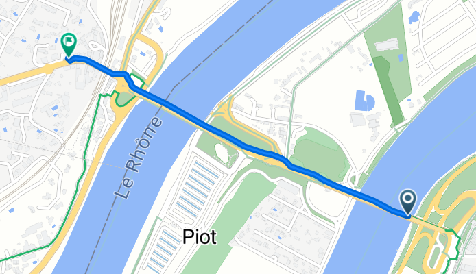 Pont Édouard Daladier, Avignon nach 19 Avenue du Général Leclerc, Villeneuve lez Avignon