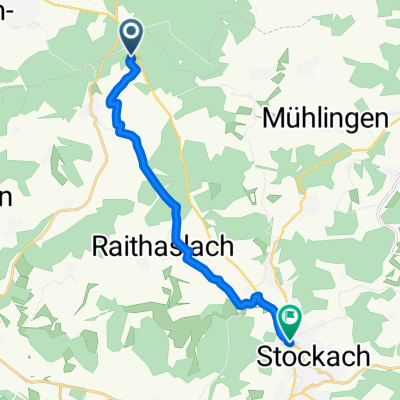 Route nach Tuttlinger Straße 40, Stockach