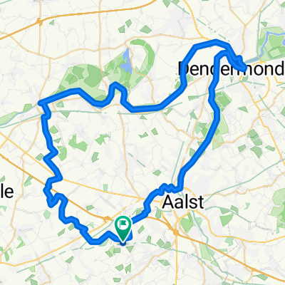 Route Schelde - Dender kort