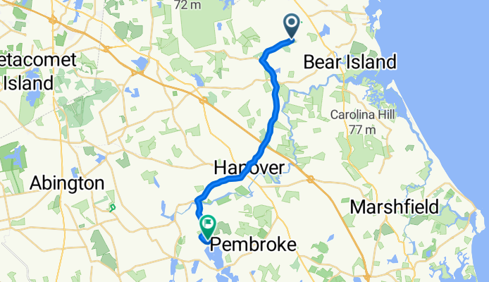 307 Old Oaken Bucket Rd, Norwell to 415–489 Oldham St, Pembroke