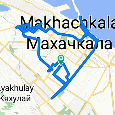От улица Максима Горького, Махачкала до улица Горького, 63, Махачкала