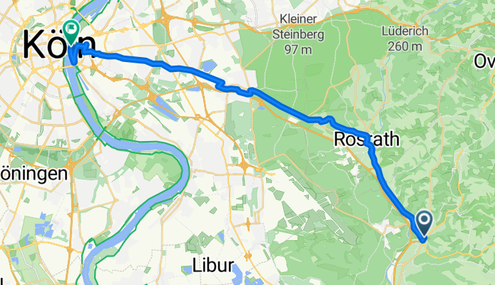Donrather Straße 54, Lohmar do Hermann-Pünder-Straße 1A, Köln