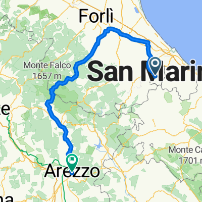 Route from Piazzale Campo della Fiera 18, Valdragone