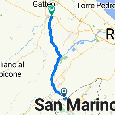 Route von Via Ca' Gacci 478, Verucchio