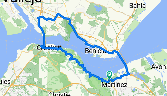 360 Ferry St, Martinez to 135 Berrellesa St, Martinez