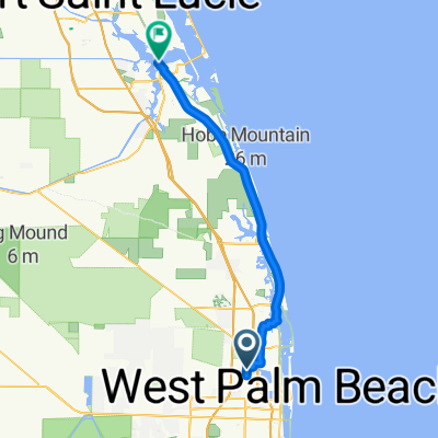 N Military Trail, West Palm Beach to 2–98 SW Osceola St, Stuart