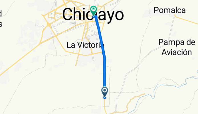Ruta desde Auxiliar Panamericana Norte 437, Chosica Del Norte