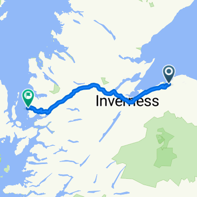 Route to 8–19 Shore St, Applecross, Strathcarron