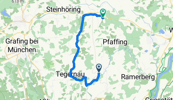 Zell 1, Frauenneuharting nach Hopfenweg 8, Pfaffing