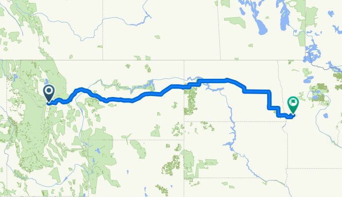 Missoula to Fergus Falls Mostly Hwy 200