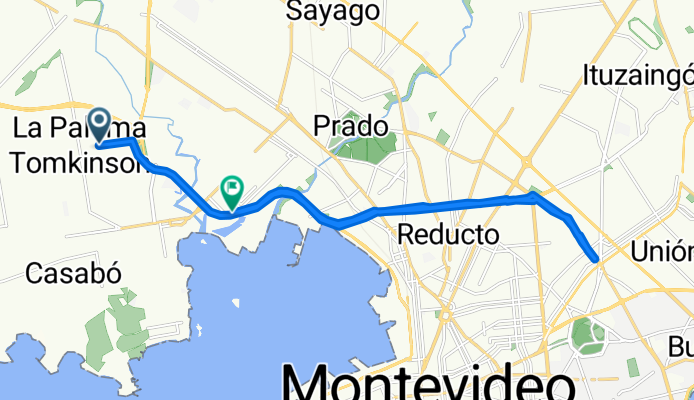 De Camino La Boyada 2180, Montevideo a Joaquin R. Sanchez 1128, Montevideo