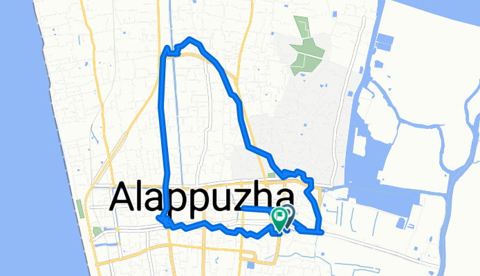 Chungam Road, Alappuzha to NS Bose Road, Alappuzha