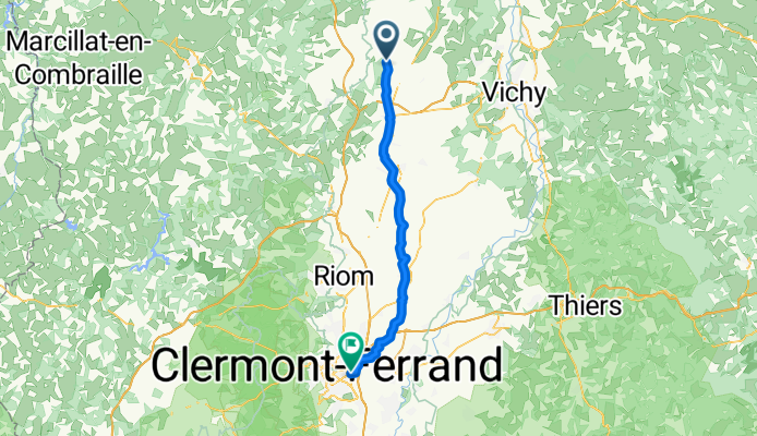 De Grande Rue 2, Jenzat à Rue Croix Leonardoux 59, Clermont-Ferrand