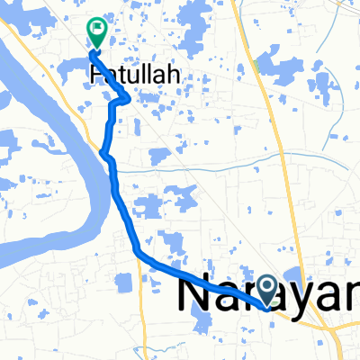Route from Sheer E Bangla Road 2, Fatullah