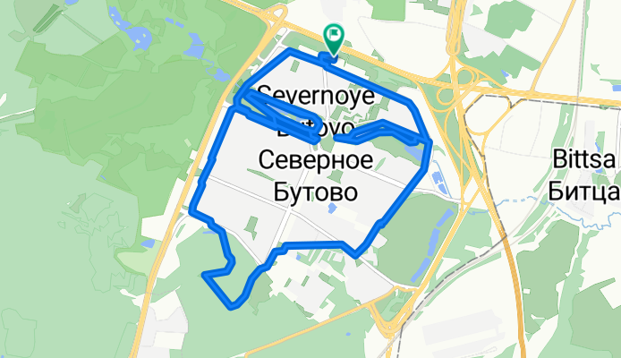 От Старобитцевская улица, 19Авл, Москва до Старобитцевская улица, 19Авл, Москва