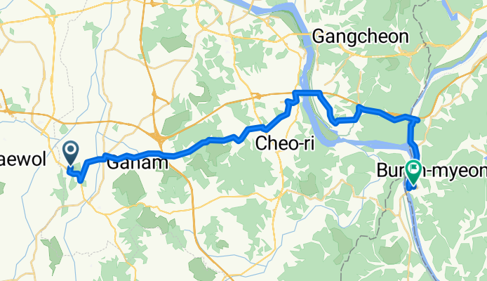 620-19 Sinhae-ri, Yeoju-si to 56 Beopcheonsijang-gil, Wonju-si