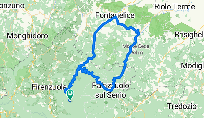 Giro Zona Firenzuola-Fontanelice-Casola-Palazzuolo-Firenzuola