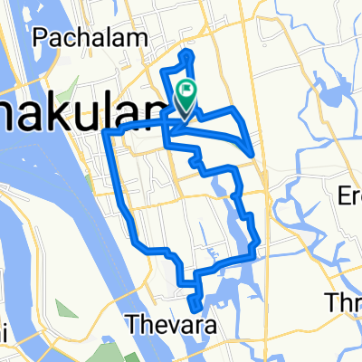 Route from Thammanam Pullepady Road, Kochi