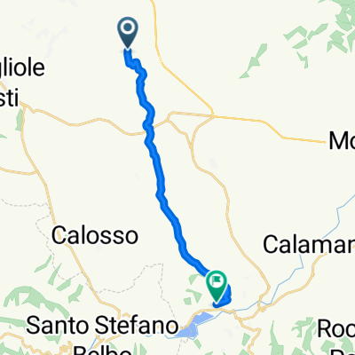 Via alle Fontane 54, Agliano nach Via Alba 138, Canelli