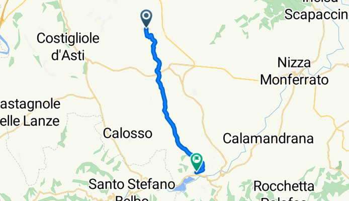 Via alle Fontane 54, Agliano nach Via Alba 138, Canelli