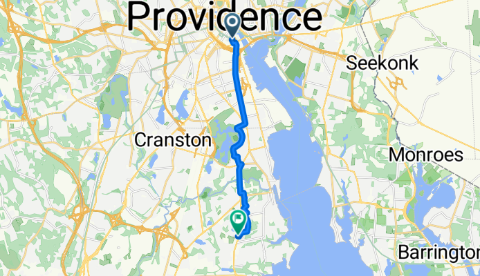 70 Elm St, Providence to 21 Benbridge Ave, Warwick