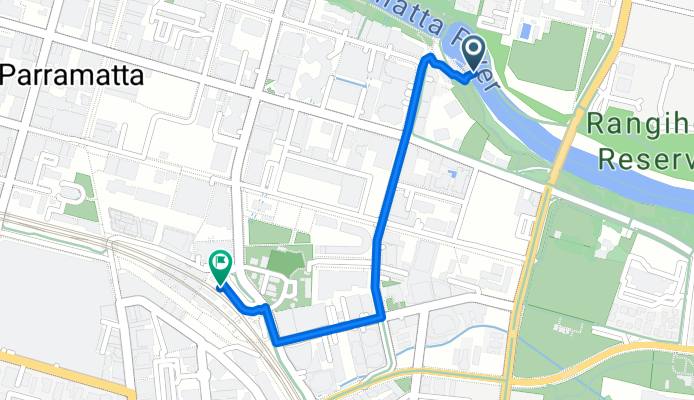 40 Charles Street, Parramatta to 21 Darcy Street, Parramatta