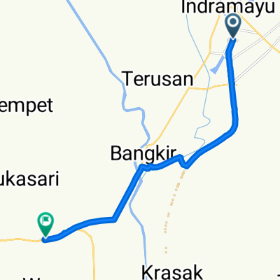 Jalan Let Jendral Suprapto 156, Kecamatan Indramayu to Jalan Raya Lohbener 60, Kecamatan Lohbener