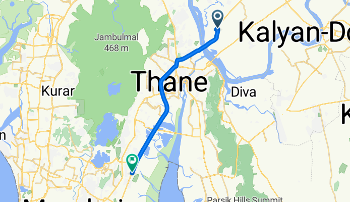 Kalherpada Road 565, Bhiwandi to Eastern Express Highway 205 D, Mumbai