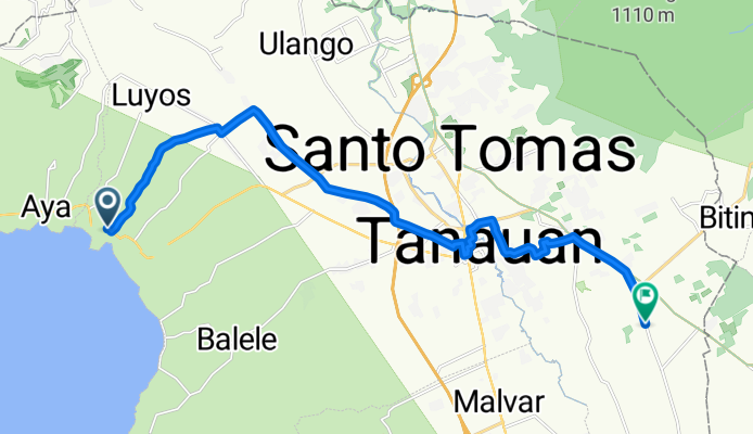 Talisay - Tanauan Road to Unnamed Road, Santo Tomas