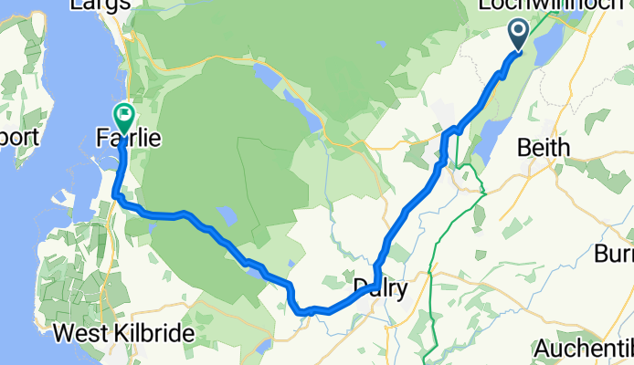 Barn Cottage, Kilbirnie Road, Lochwinnoch to Fairlie House, Main Road, Largs