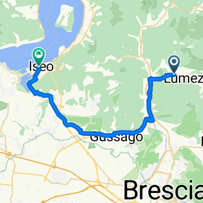 Via Brescia 64/G, Lumezzane nach Porto Gabriele Rosa 3, Iseo