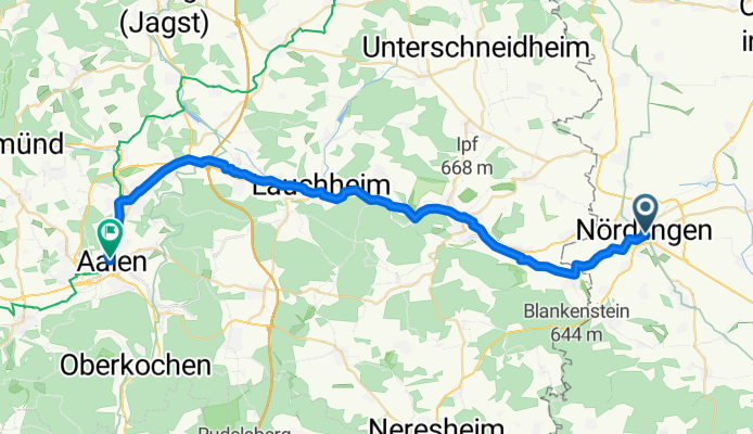 Schäfflesmarkt 11, Nördlingen nach Stadelgasse 25–29, Aalen