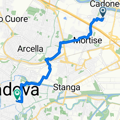 Da Via Luxardo 25, Padova a Riviera Tito Livio 36, Padova