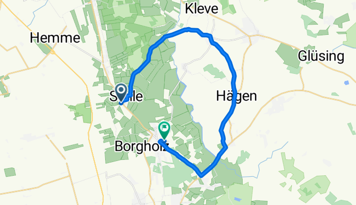 Bundesstraße 5 1, Stelle-Wittenwurth nach Fasanenweg 4, Weddingstedt
