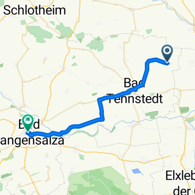 Dorfstraße 72, Kutzleben nach Am Wilden Graben 30, Bad Langensalza