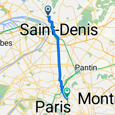 De Route de Saint-Leu 60, Villetaneuse à Rue de la Folie Méricourt 57, Paris