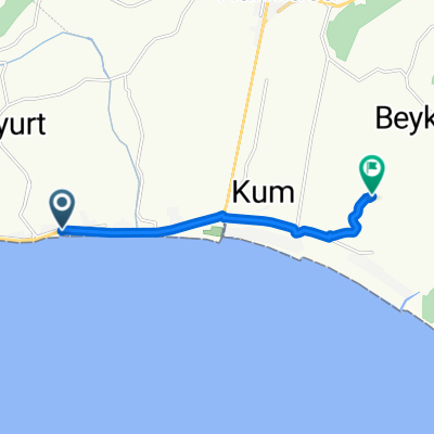 От Akdeniz Bulvarı, Finike до Sevim Önder Sokak 21, Кумлуджа