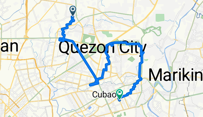 Pariñas 9, Quezon City to 15th Avenue 108, Quezon City