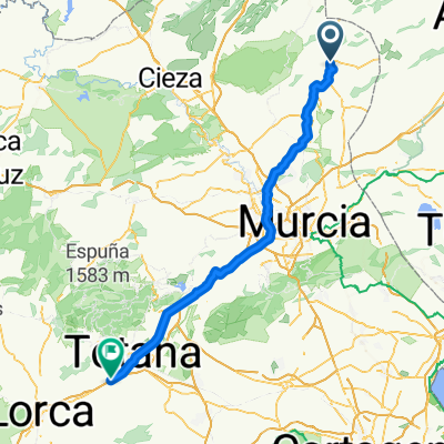 Route from C-3223, Abanilla