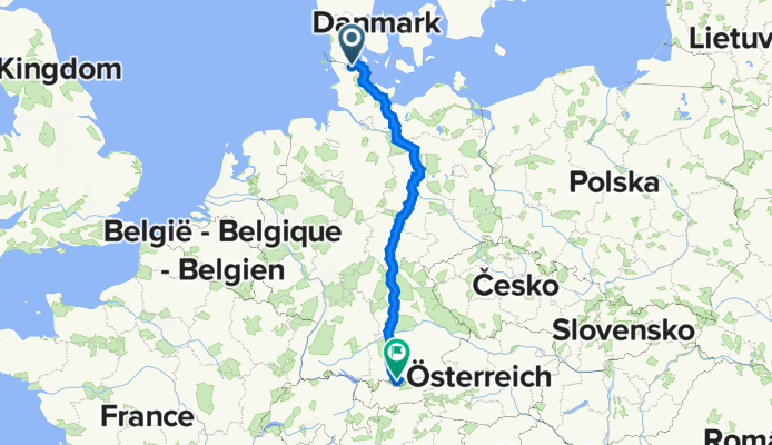 Flensburg - Garmisch entlang der Elbe