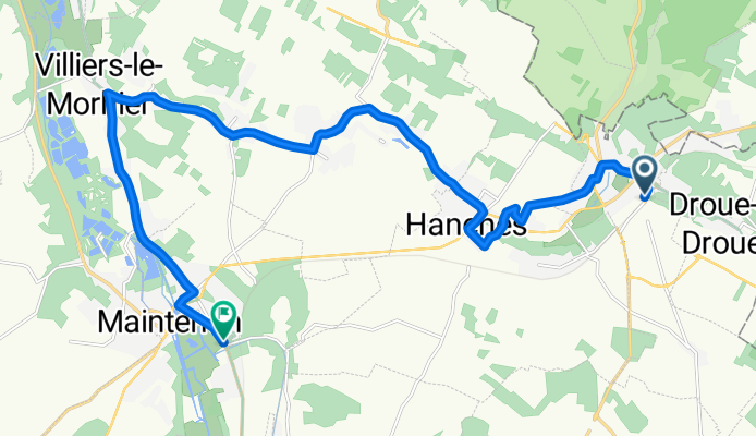 Gare d'Épernon naar Route de Gallardon 5-1, Maintenon