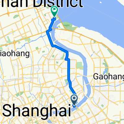 眉州路120甲, 上海市 nach 宝东路45号, 上海市