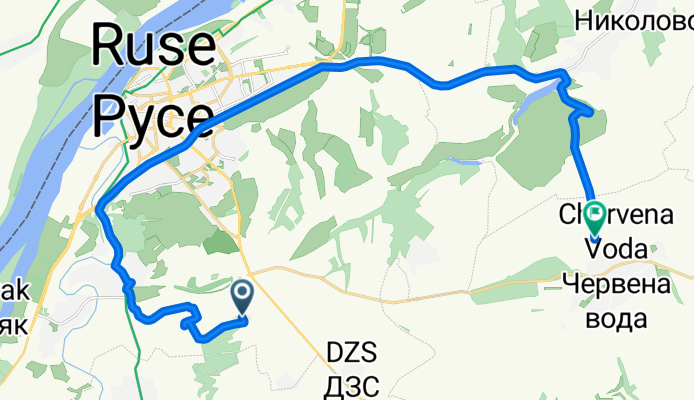 Unnamed Road, Русе to Unnamed Road, Червена вода