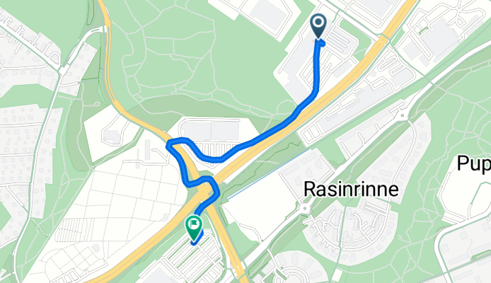 Sorastajantie 1, Jyväskylä to Vasarakatu 29, Jyväskylä