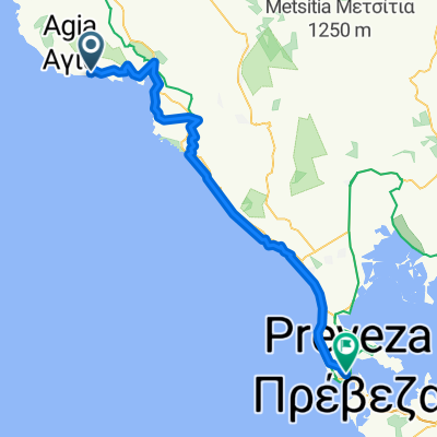 Route nach Nikopoleos, Preveza