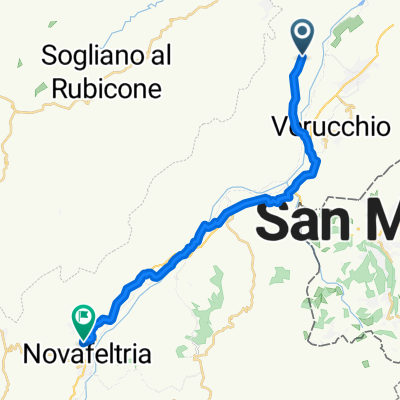 Da Via Santarcangiolese 5988, Santo Marino a Via A. Galli 44A, Novafeltria