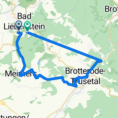 Barchfelder Straße 37, Bad Liebenstein nach Heinrich-Mann-Straße 30, Bad Liebenstein