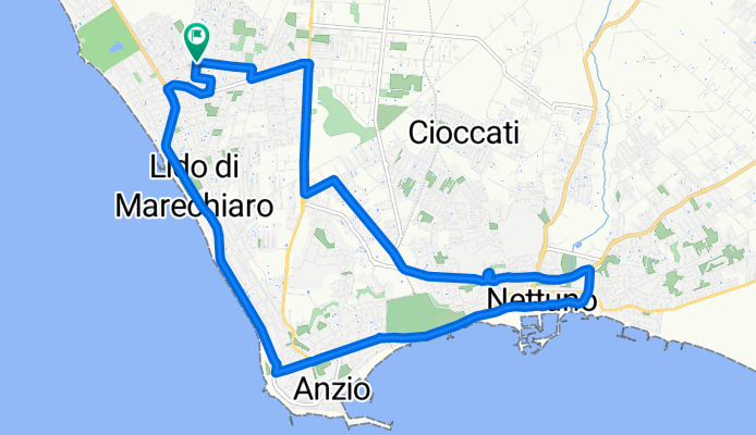 Da Via del Mare 140, Anzio a Via Tevere 121, Anzio