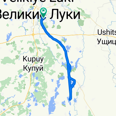 От улица Туристов 36, Великие Луки до улица Туристов 36, Великие Луки